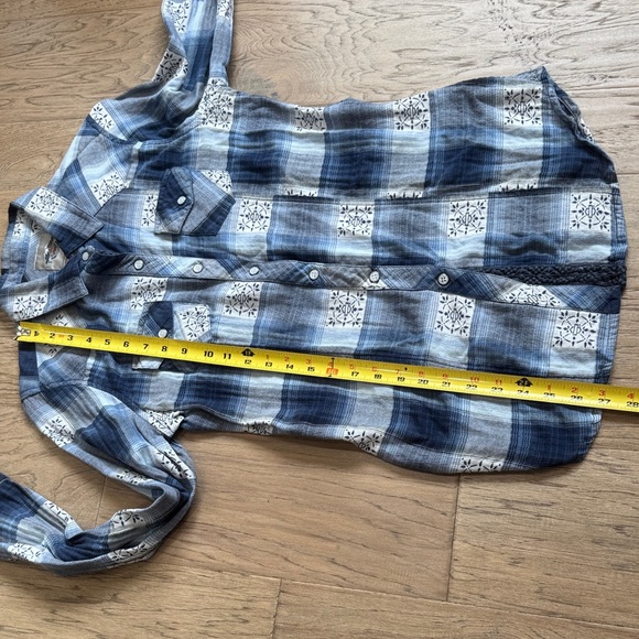 Harley-Davidson Blue and White Checkered Shirt Size Small - Picture 10 of 12